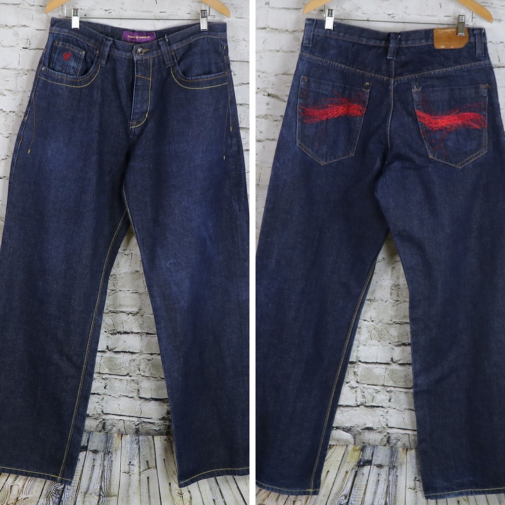 ROCAWEAR JEANS Men's Red Stitching 36 34x32